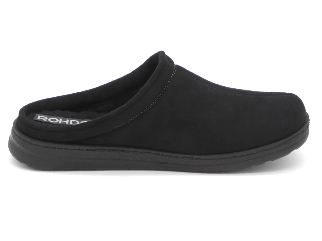 283-99-003 Heren Pantoffel-Muilen Gevoerd Rohde 7141-90 Zwart (2864) - Afbeelding 3
