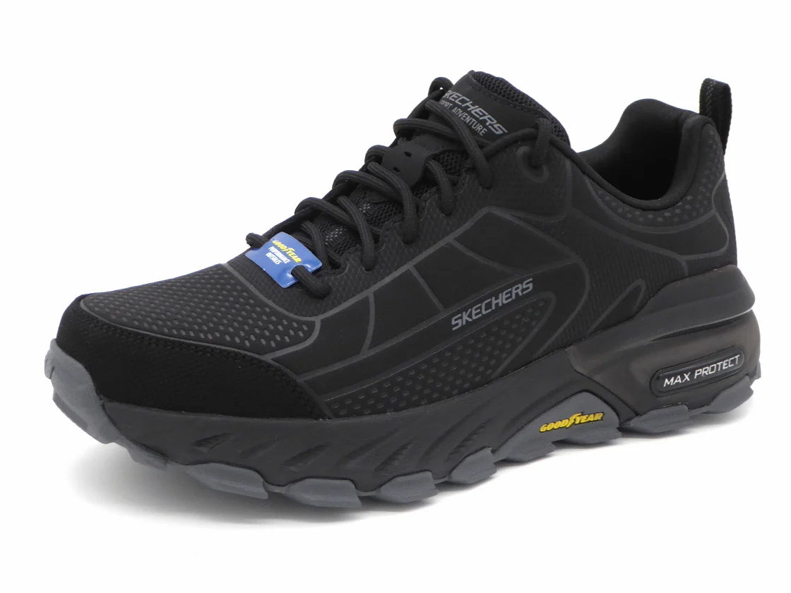 239-99-006 Heren Veterschoenen Wandelschoen Skechers Max Protect-Irongaurd 237672 BKCC Zwart (2830) - Afbeelding 2