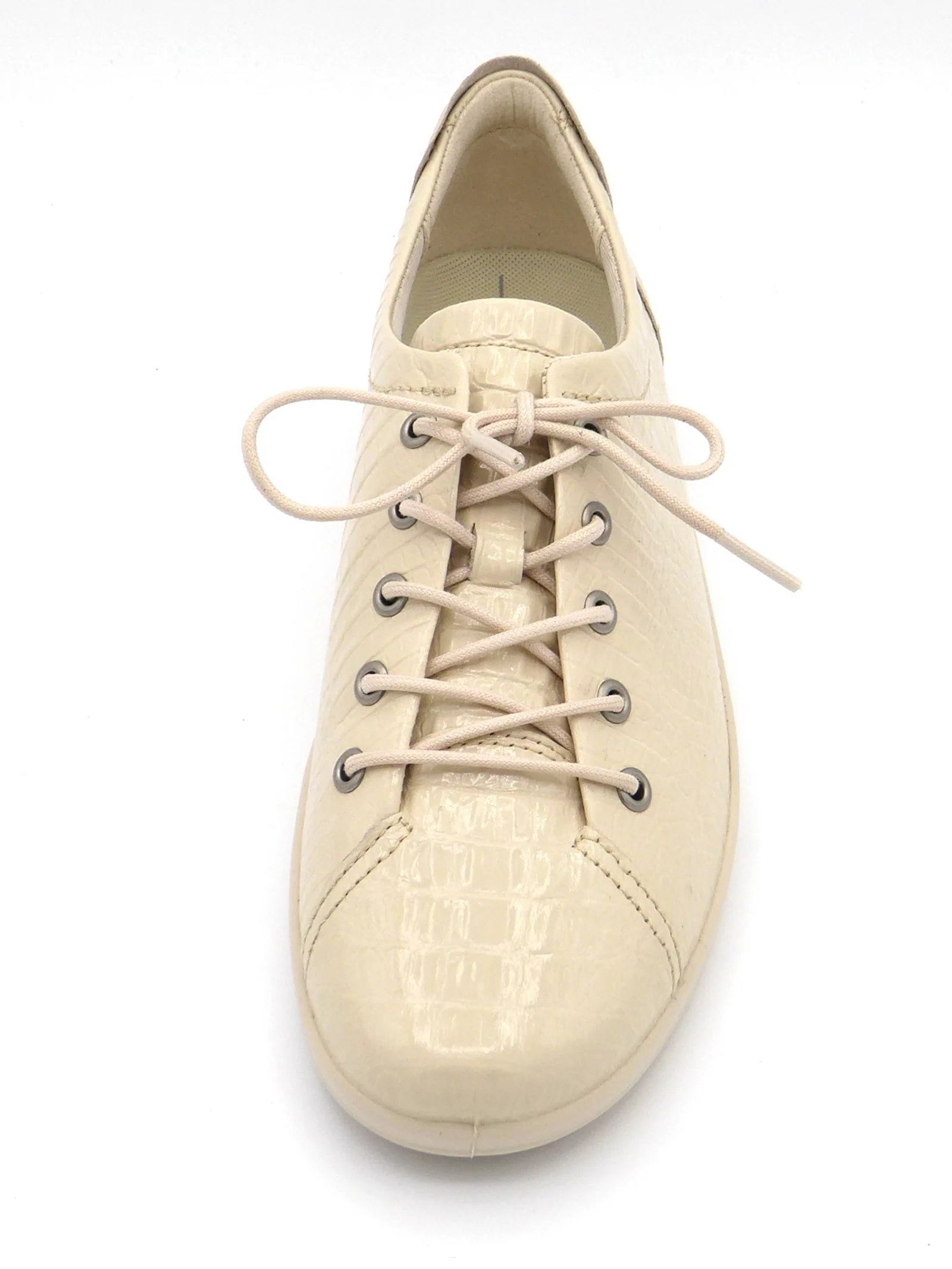 132-11-004 Dames Veterschoenen Sportief Ecco Soft 2.0 / 206503-01378 Lichtbeige (94) - Afbeelding 4