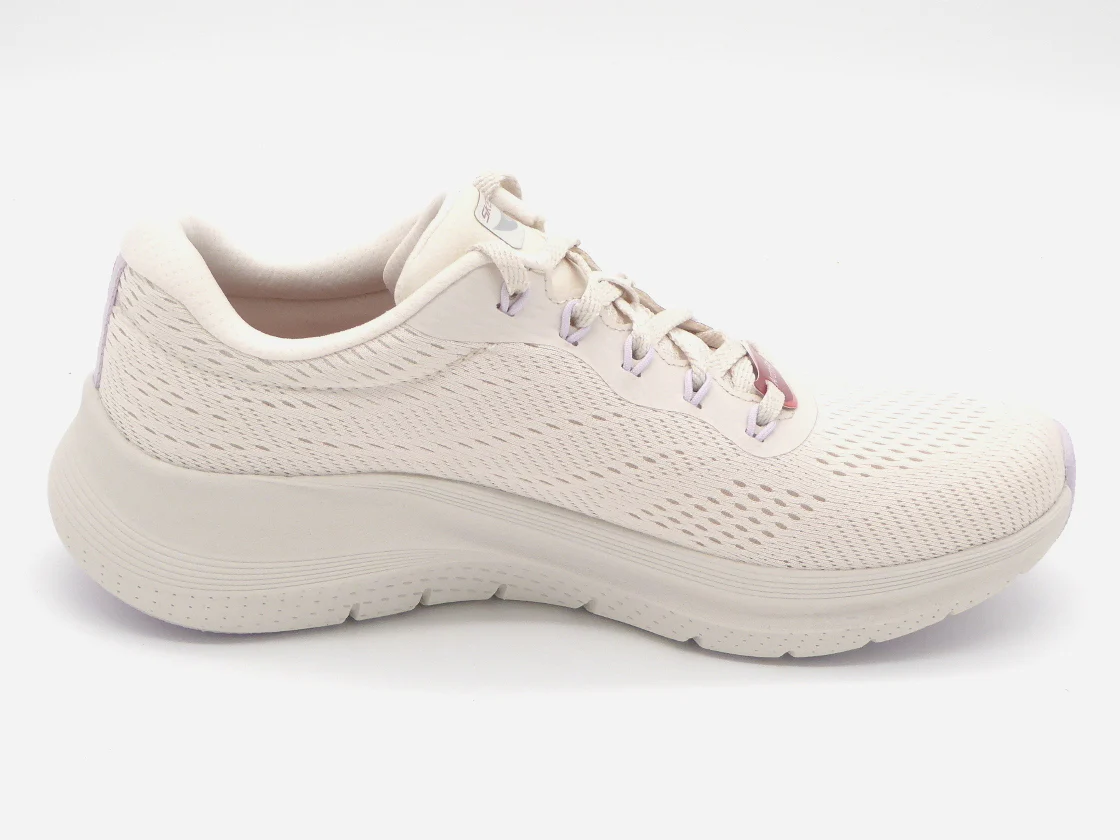 132-11-008 Dames Veterschoenen Sportief Skechers Arch Fit 2.0 Big League 150051 NTMT Lichtbeige (2677) - Afbeelding 3