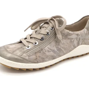 133-19-006 Dames Veterschoenen Sneaker Remonte R1402-62 Donkerbeige Wijdte G (2599)