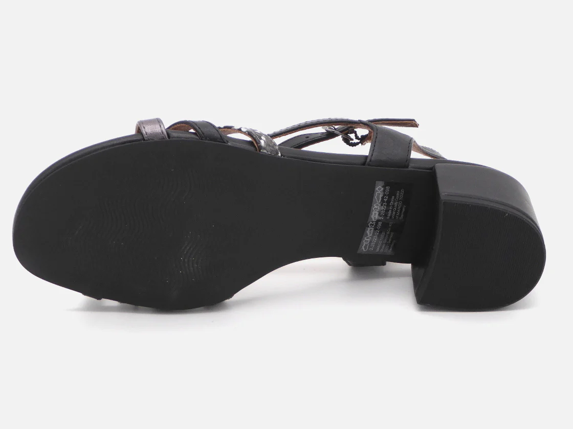 104-91-003 Dames Hakschoenen Sandalette Marco Tozzi 28223-098 Zwart Combi (2552) - Afbeelding 5