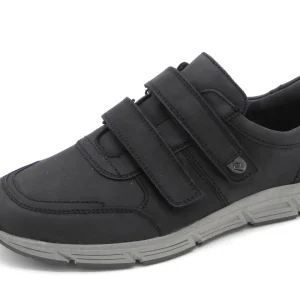 221-79-001 Heren Klittenband Schoenen Comfort Waldlaufer 323301-158-194 Donkerblauw Wijdte H (2508)