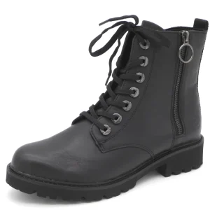 172-99-045 Dames Hoge Schoenen Boot Plat Remonte D8671-01 Zwart (2782)