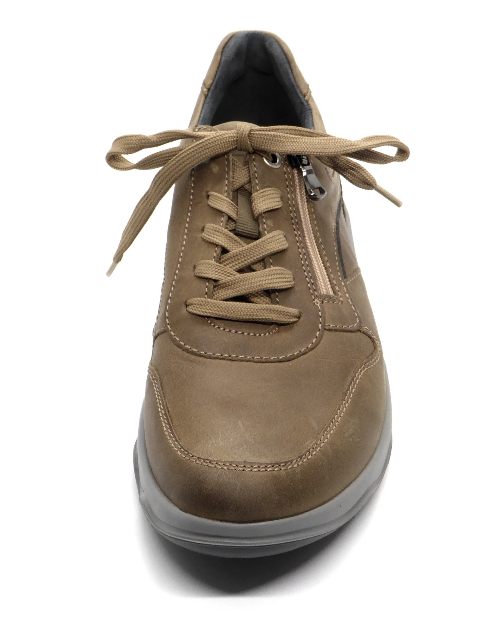 231-19-001 Heren Veterschoenen Comfort Waldlaufer 718006-409-090 Donkerbeige Wijdte H (2334) - Afbeelding 4