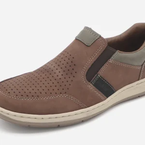 242-25-003 Heren Instappers Sportief Rieker 17371-25 Middenbruin Wijdte H (562)