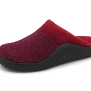 182-39-006 Dames Pantoffel-Muilen Ongevoerd Josef Seibel 54706-412 Monaco 06 Donkerrood (3404)