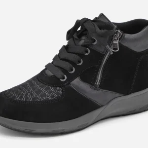 172-99-058 Dames Hoge Schoenen Boot Plat Waldlaufer Bungeez 831M80-600-001 Zwart Wijdte M (3301)