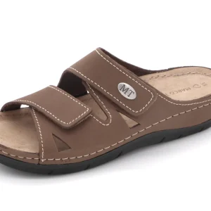 161-19-005 Dames Open Slippers Comfort Marco Tozzi 27512-341 Taupe Donkerbeige (880)