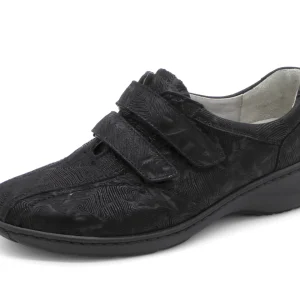 121-99-003 Dames Klittenband Schoenen Comfort Waldlaufer 607302-101-001 Zwart Wijdte K (783)