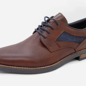 202-25-002 Heren Nette Schoenen Rubber Zool Rieker 13522-24 Middenbruin  (3563)