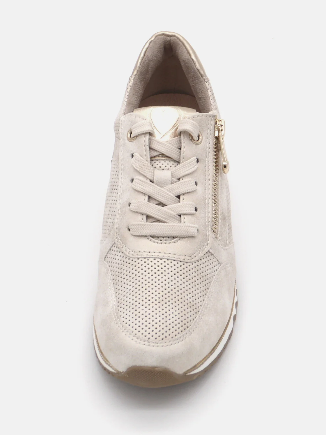 133-11-011 Dames Veterschoenen Sneaker Marco Tozzi 23782-447 Lichtbeige (2546) - Afbeelding 4