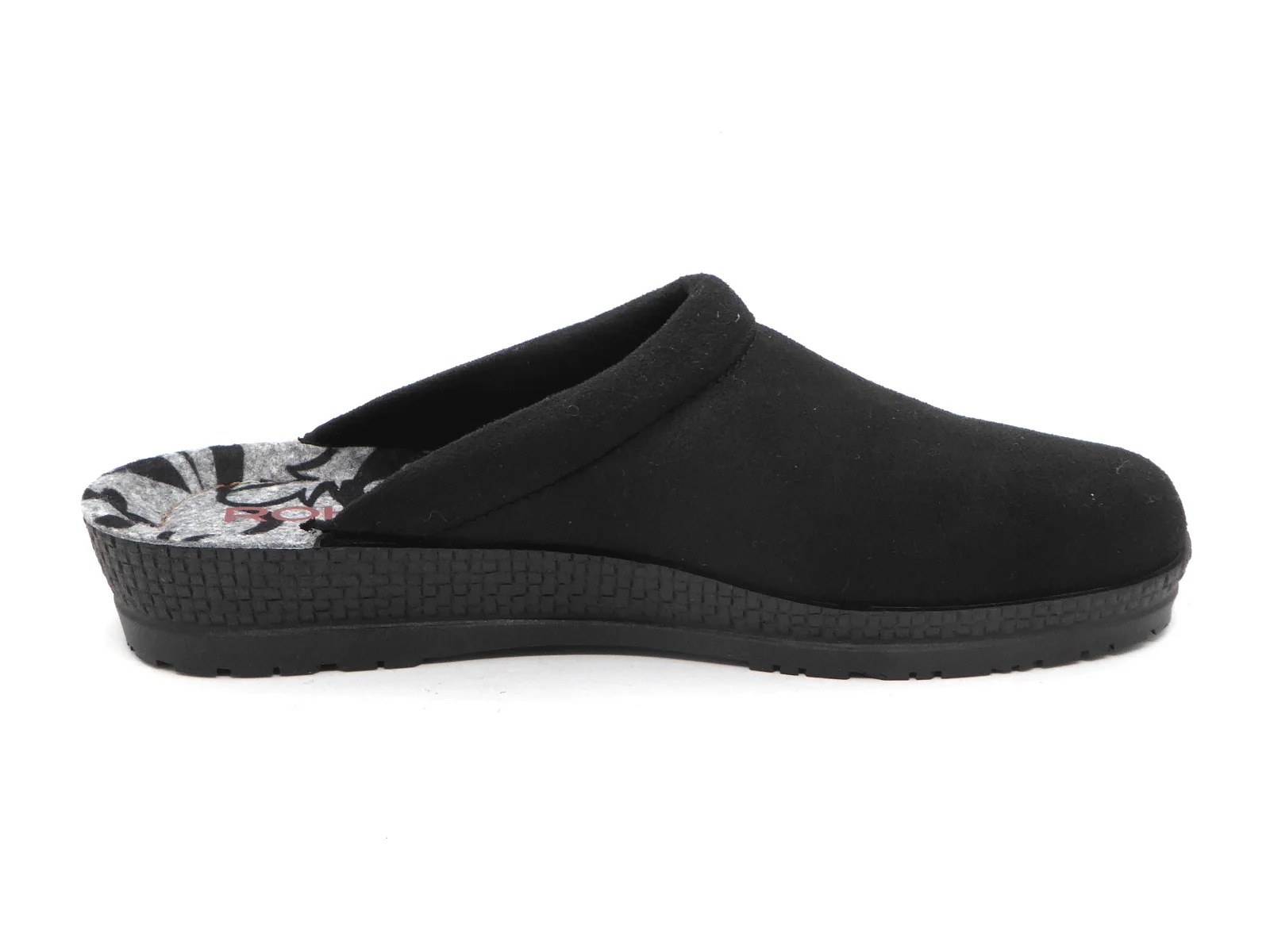 183-99-002 Dames Pantoffel-Muilen Gevoerd Rohde 2291-90 Zwart (1829) - Afbeelding 3