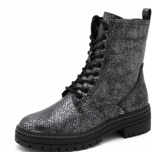 172-89-007 Dames Hoge Schoenen Boot Plat Marco Tozzi 25202-987 Donkergrijs  (3371)