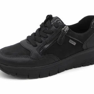 133-99-024 Dames Veterschoenen Sneaker Jana 23762-007 Zwart Wijdte H (3345)