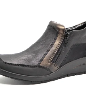 172-99-013 Dames Hoge Schoenen Boot Plat Rieker L4851-00 Zwart (2229)