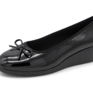 143-95-005 Dames Instappers Ballerina Jana 22162-018 Zwart Lak Wijdte H (2737)