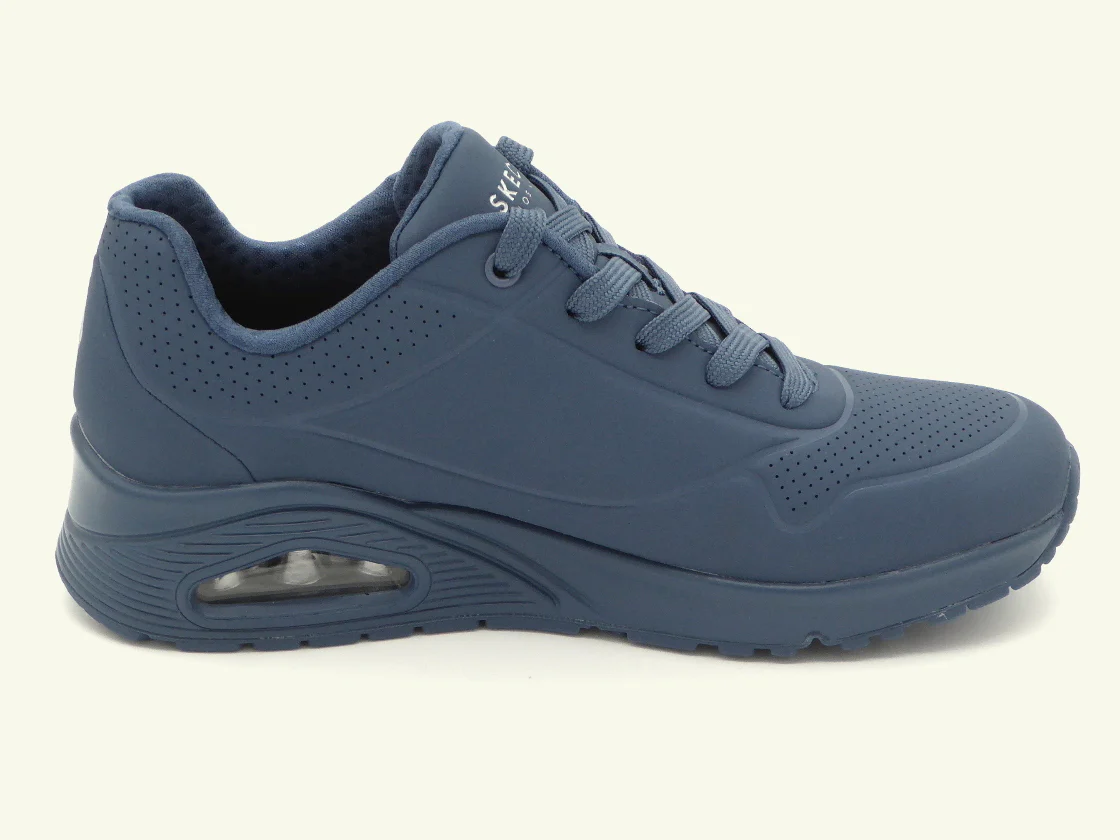 132-75-002 Dames Veterschoenen Sportief Skechers Uno Stand On Air 73690 BLU Middenblauw (2671) - Afbeelding 3