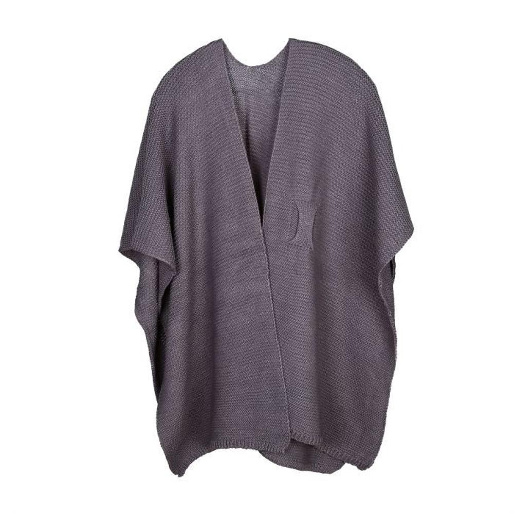 Luxe Gebreide Poncho SH69339 - Afbeelding 5