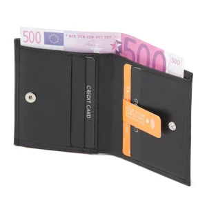 92-15535-9 Lederwaren Heren Portemonnee Bilfolds HJ de Rooy Toronto15535 Zwart (3037)