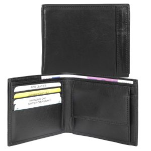 92-67581-9 Lederwaren Heren Portemonnee Bilfolds HJ de Rooy 67-Serie 67581 Zwart  (3056)