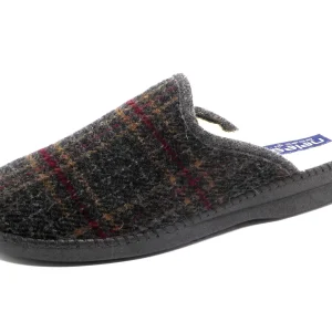 283-91-001 Heren Pantoffel-Muilen Gevoerd Neles 50624 Zwart Combi  (238)