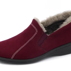 193-39-001 Dames Pantoffel-Gesloten Gevoerd Rohde 2516-41 Donkerrood  (1462)