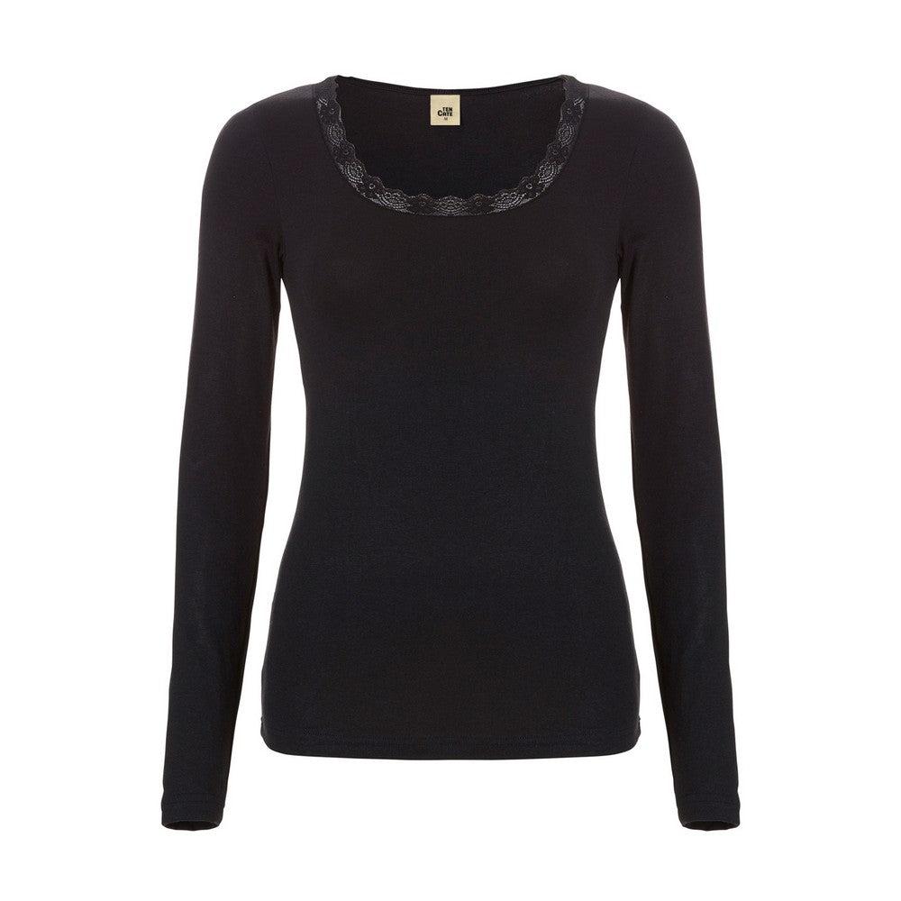 Shirt LS round neck lace 60381 - Afbeelding 3