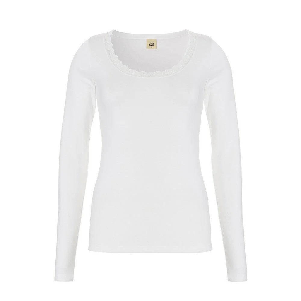 Shirt LS round neck lace 60381 - Afbeelding 2