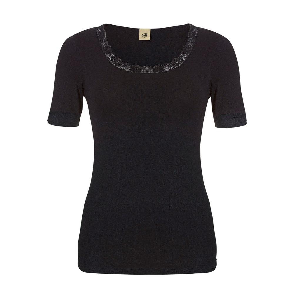 T-shirt round neck lace 60380 - Afbeelding 3