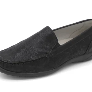 141-99-006 Dames Instappers Comfort Waldlaufer 640004-101-001 Zwart Wijdte K (3297)