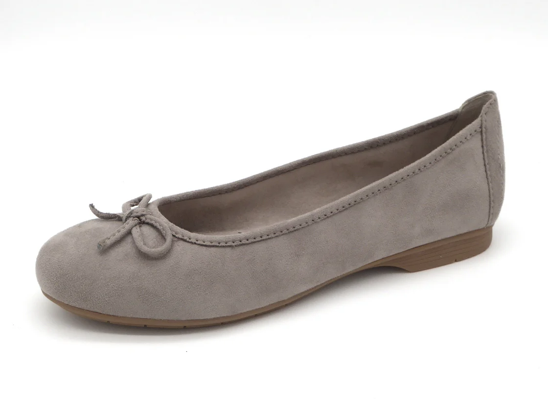143-85-002 Dames Instappers Ballerina Jana 22164-231 Middengrijs Wijdte H (3480)