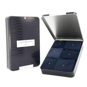 Men Sock 6P Tin Giftbox Birdseye 701229781