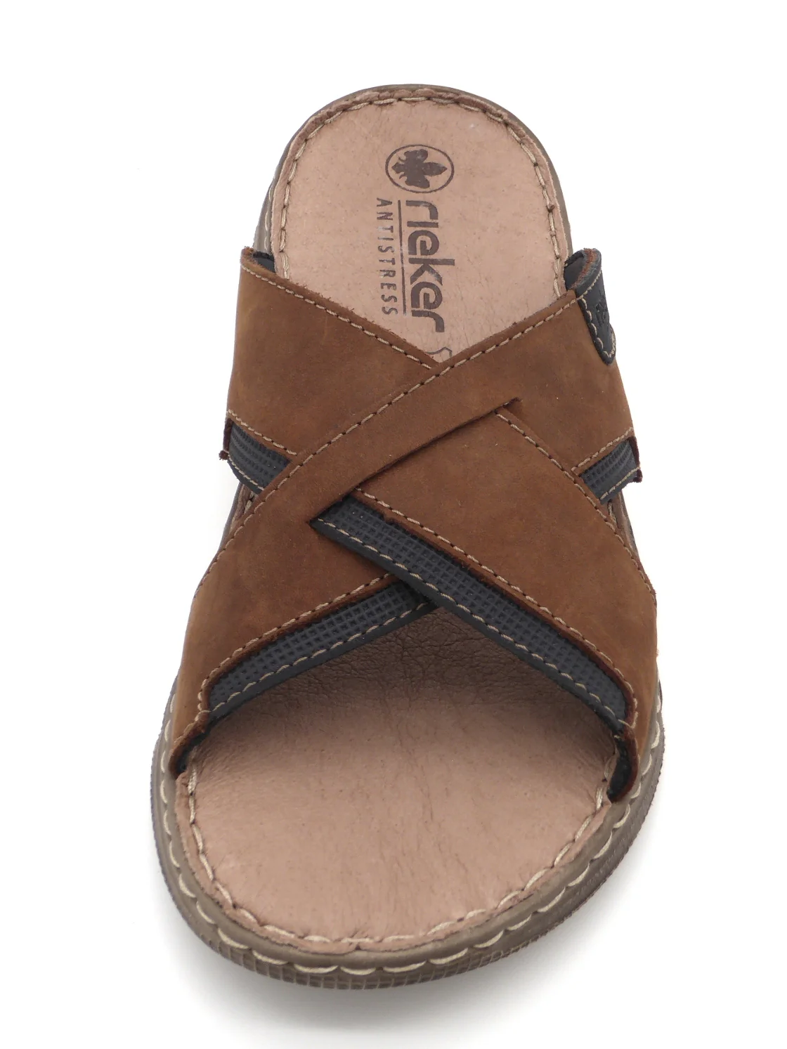 263-25-012 Heren Open Slippers Mode Rieker 21493-22 Middenbruin (3569) - Afbeelding 4