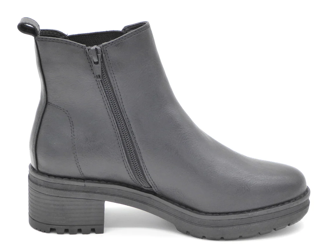 172-99-010 Dames Hoge Schoenen Boot Plat Jana 26460-022 Zwart Wijdte H (2195) - Afbeelding 3