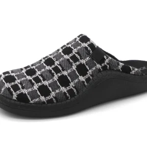 182-91-002 Dames Pantoffel-Muilen Ongevoerd Josef Seibel 54703-102 Monaco 03 Zwart Combi  (3407)