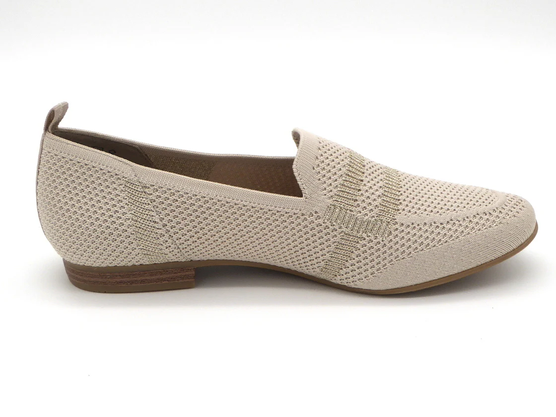 143-11-002 Dames Instappers Ballerina Jana 24266-499 Lichtbeige Wijdte H (2904) - Afbeelding 3