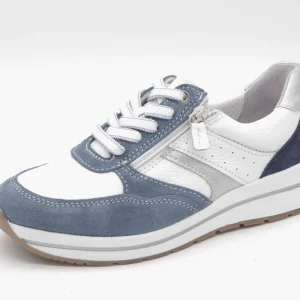 131-75-011 Dames Veterschoenen Comfort Sens 1220-11679-007 Middenblauw Wijdte H (3526)