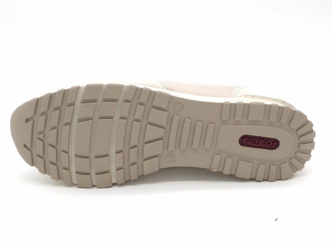 133-15-020 Dames Veterschoenen Sneaker Rieker N7401-80 Middenbeige (2969) - Afbeelding 5