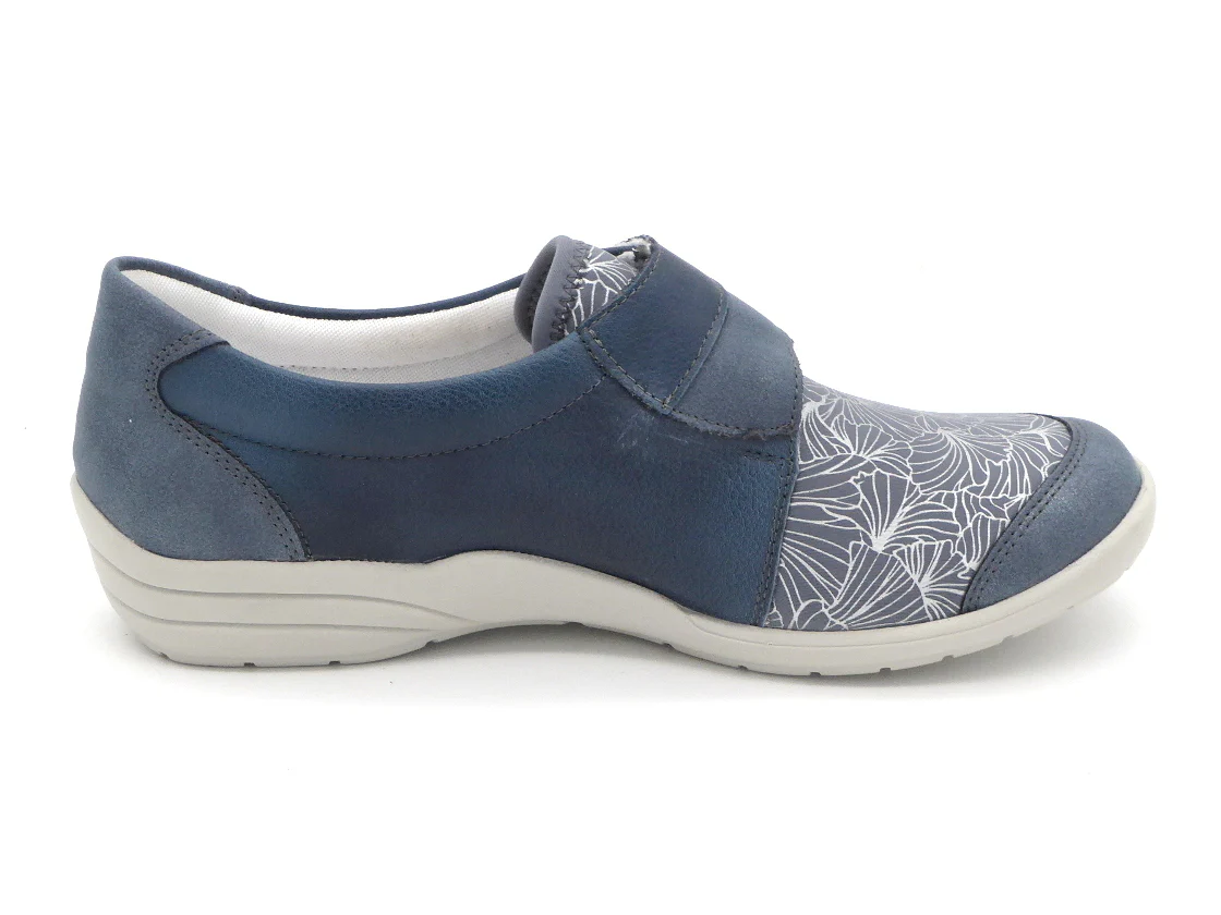 123-75-001 Dames Klittenband Schoenen Mode Remonte R7600-13 Middenblauw Wijdte H (2698) - Afbeelding 3