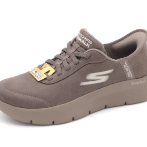 142-19-003 Dames Instappers Sportief Skechers Slip-Ins Go Walk Flex-Mali 124837 BRN Donkerbeige  (3443)