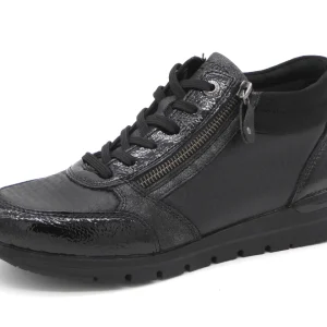 172-99-047 Dames Hoge Schoenen Boot Plat Remonte R6772-03 Zwart (2778)