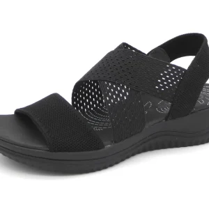 153-99-018 Dames Sandalen Mode Jana 28768-001 Zwart Wijdte H (2912)