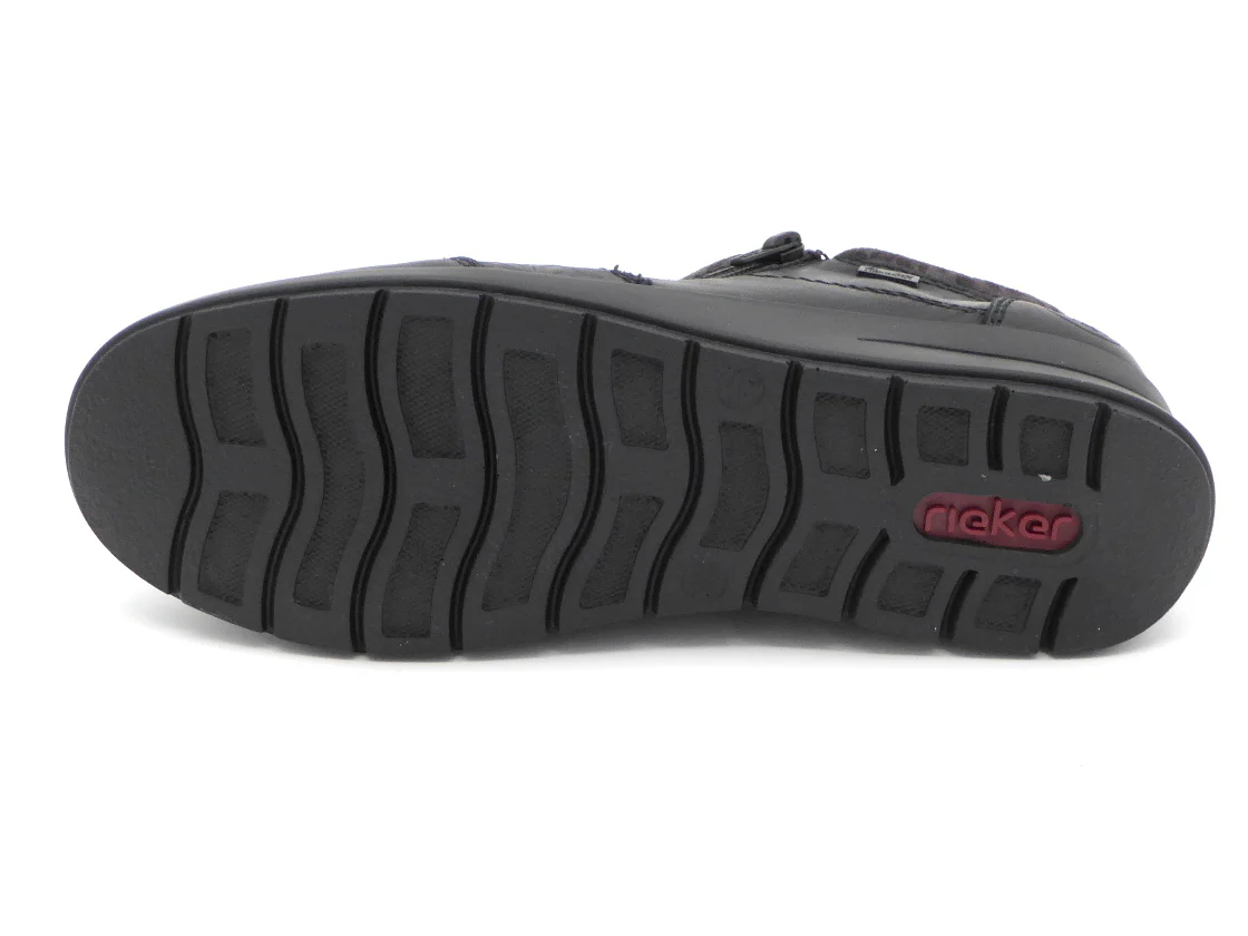 172-99-008 Dames Hoge Schoenen Boot Plat Rieker L4881-01 Zwart (2228) - Afbeelding 5