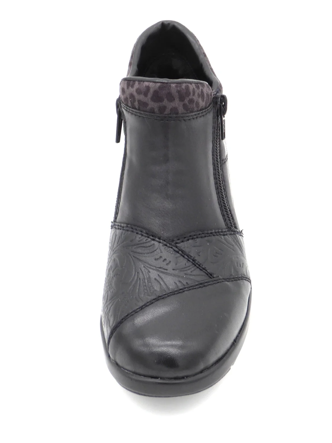 172-99-008 Dames Hoge Schoenen Boot Plat Rieker L4881-01 Zwart (2228) - Afbeelding 4