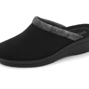 182-99-004 Dames Pantoffel-Muilen Ongevoerd Rohde 2459-90 Zwart (2647)