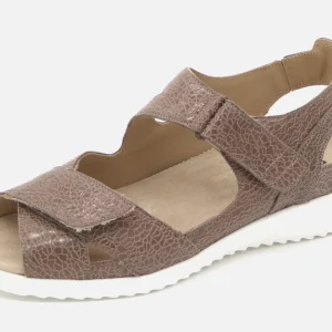 151-19-002 Dames Sandalen Comfort Durea 7410-218-0875 Donkerbeige Wijdte H (2515)