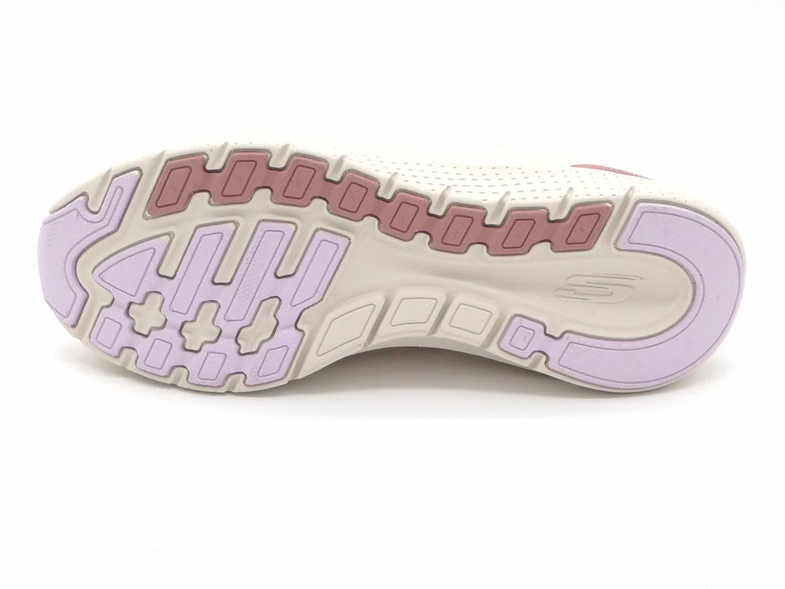 132-11-008 Dames Veterschoenen Sportief Skechers Arch Fit 2.0 Big League 150051 NTMT Lichtbeige (2677) - Afbeelding 5