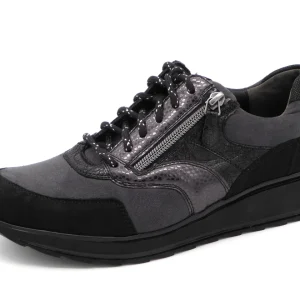 131-99-014 Dames Veterschoenen  Comfort Durea 6279-685-1143 Zwart Wijdte H (2792)