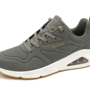 132-69-001 Dames Veterschoenen Sportief Skechers Tres Air Uno Ah-Mazing 177390 OLV Donkergroen (3247)